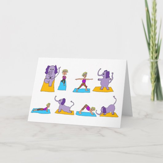 Yoga-Posen-Karte Karte (Vorderseite)