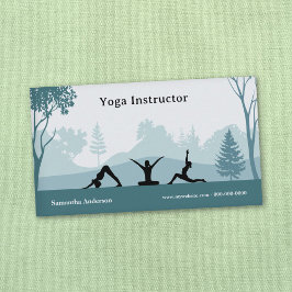 Yoga Posen & Landschaft - Yoga-Instruktor Visitenkarte