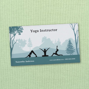 Yoga Posen & Landschaft - Yoga-Instruktor Visitenkarte