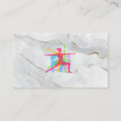 Yoga-Posen-Logo | Marmor Visitenkarte (Rückseite)