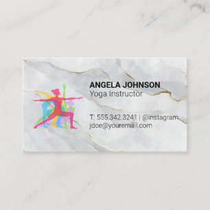 Yoga-Posen-Logo Marmor Visitenkarte