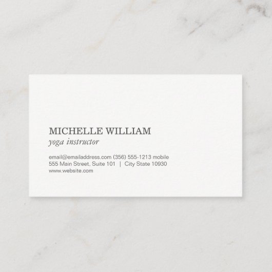 Yoga-Posen | Lotus Blume Visitenkarte (Rückseite)