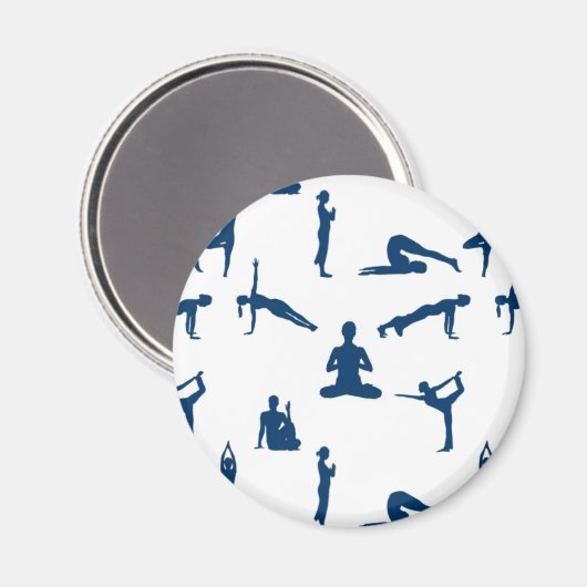 Yoga-Posen Magnet (Vorderseite/Rückseite)