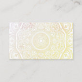 Yoga Posen Mandala Pattern Visitenkarte (Rückseite)