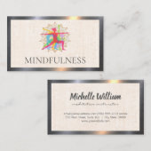 Yoga-Posen | Mandala Pattern Visitenkarte (Vorne/Hinten)