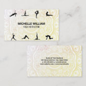 Yoga-Posen | Mandala Pattern Visitenkarte (Vorne/Hinten)