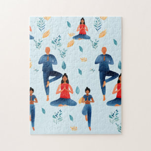 Yoga-Posen, Meditation, New-Age-Kunst Puzzle