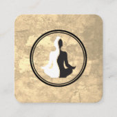 Yoga-Posen | Meditation Quadratische Visitenkarte (Vorderseite)