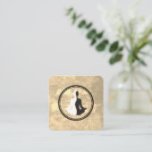 Yoga-Posen | Meditation Quadratische Visitenkarte (Stehend Vorderseite)