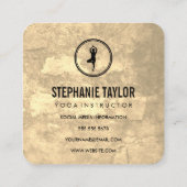 Yoga-Posen | Meditation Quadratische Visitenkarte (Rückseite)