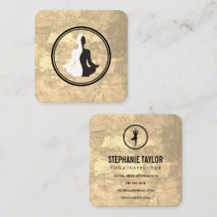 Yoga-Posen   Meditation Quadratische Visitenkarte