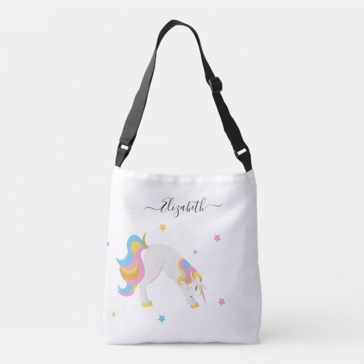 Yoga-Posen mit einem weißen Namen Tragetaschen Mit Langen Trägern (Rückseite)