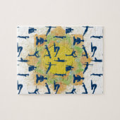 Yoga-Posen mit Zeichnend Lotus-Blume Puzzle (Horizontal)