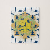 Yoga-Posen mit Zeichnend Lotus-Blume Puzzle (Vertikal)