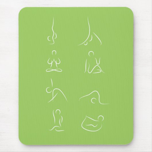 Yoga-Posen Mousepad (Vorne)