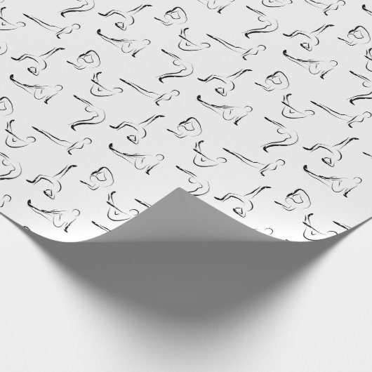 Yoga-Posen-Muster Geschenkpapier (Ecke)