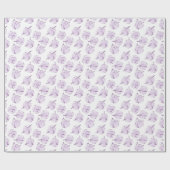 Yoga-Posen-Muster Geschenkpapier (Flach)