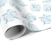 Yoga-Posen-Muster Geschenkpapier (Rolleneckpunkt)