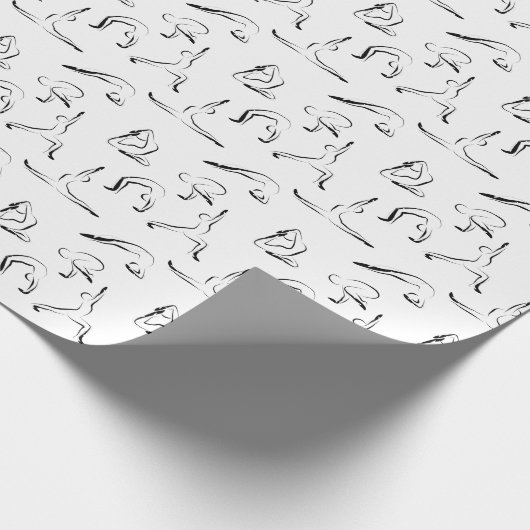 Yoga-Posen-Muster Geschenkpapier (Ecke)