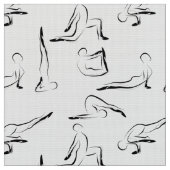 Yoga-Posen-Muster Stoff (Nahaufnahme)