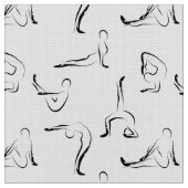 Yoga-Posen-Muster Stoff (Nahaufnahme)