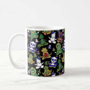 Yoga-Posen-Muster   Yoga-Nahtlose Muster 45 Kaffeetasse