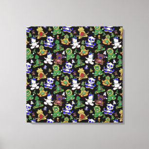 Yoga-Posen-Muster Yoga-Nahtlose Muster 45 Leinwanddruck