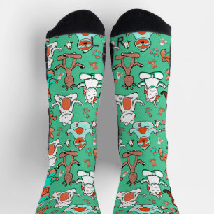 Yoga-Posen-Muster   Yoga-Nahtlose Muster 53 Klasse Socken