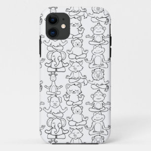 Yoga-Posen-Muster Yoga-nahtloses Muster 16 Case-Mate iPhone Hülle