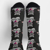 Yoga-Posen-Muster | Yoga-nahtloses Muster 19 Magn Socken (Oben)