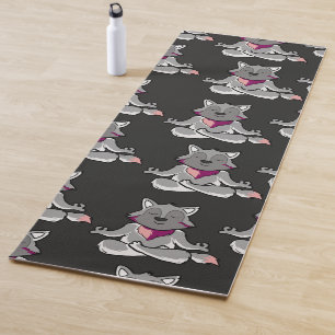 Yoga-Posen-Muster Yoga-nahtloses Muster 19 Yogamatte