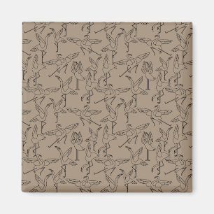 Yoga-Posen-Muster Yoga-nahtloses Muster 35 Magnet