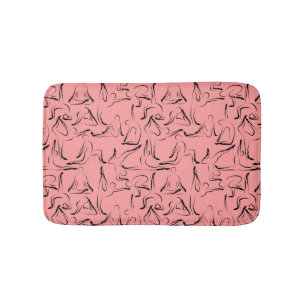 Yoga-Posen-Muster   Yoga-nahtloses Muster 39 Badematte
