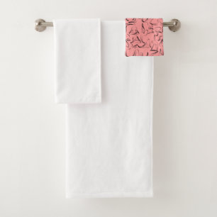 Yoga-Posen-Muster   Yoga-nahtloses Muster 39 Badhandtuch Set