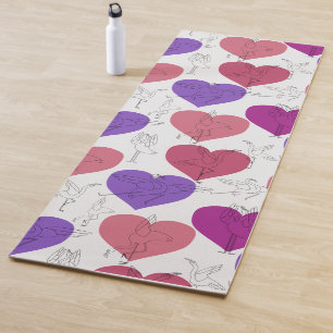 Yoga-Posen-Muster   Yoga nahtloses Muster 3 Yogamatte