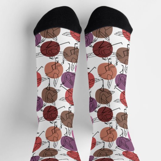 Yoga-Posen-Muster | Yoga-nahtloses Muster 40 Fall Socken (Oben)