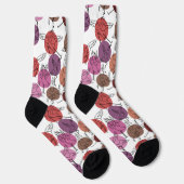 Yoga-Posen-Muster | Yoga-nahtloses Muster 40 Fall Socken (Rechts)