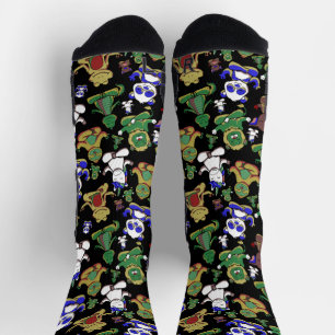Yoga-Posen-Muster Yoga-nahtloses Muster 45-Band Socken