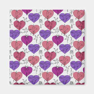 Yoga-Posen-Muster Yoga-nahtloses Muster 4 Magnet