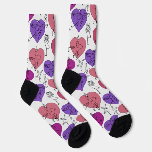 Yoga-Posen-Muster | Yoga-nahtloses Muster 4 Wrapp Socken (Rechts)