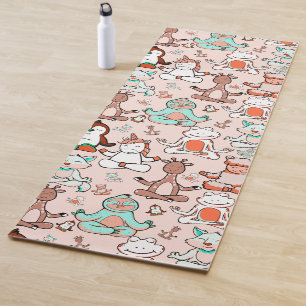 Yoga-Posen-Muster Yoga-nahtloses Muster 51 Yogamatte