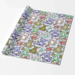 Yoga-Posen-Muster   Yoga-nahtloses Muster 60 Geschenkpapier