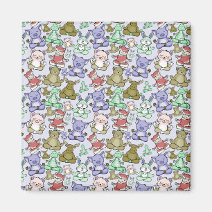 Yoga-Posen-Muster Yoga-nahtloses Muster 60 Magnet
