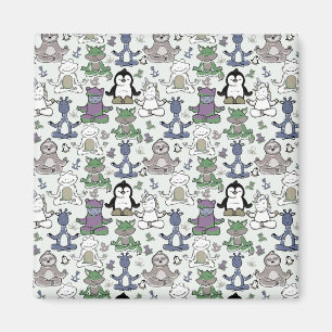Yoga-Posen-Muster Yoga-nahtloses Muster 66 Magnet