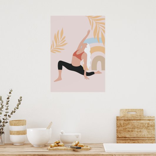 Yoga-Posen Poster (Küche)