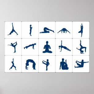 Yoga-Posen-Poster Poster