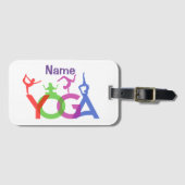 Yoga Posen Silhouetten Thunder_Cove Gepäckanhänger (Vorderseite (Horizontal))