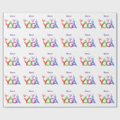 Yoga Posen Silhouetten Thunder_Cove Geschenkpapier (Flach)