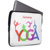 Yoga Posen Silhouetten Thunder_Cove Laptopschutzhülle (Vorne Rechts)