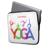 Yoga Posen Silhouetten Thunder_Cove Laptopschutzhülle (Vorderseite Links)